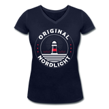 Nordlicht - Frauen Bio-T-Shirt mit V-Ausschnitt von Stanley & Stella - Navy