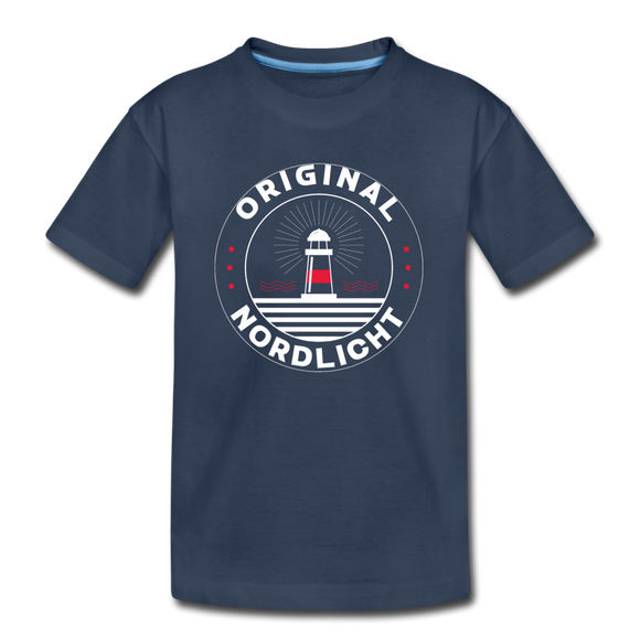 Nordlicht - Teenager Premium Bio T-Shirt - Navy