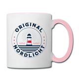 Nordlicht - Tasse zweifarbig - Weiß/Pink