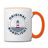 Nordlicht - Tasse zweifarbig - Weiß/Orange