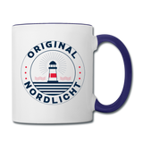 Nordlicht - Tasse zweifarbig - Weiß/Kobaltblau