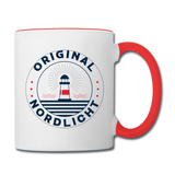 Nordlicht - Tasse zweifarbig - Weiß/Rot