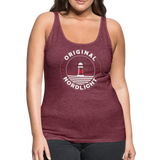 Nordlicht - Frauen Premium Tank Top - Bordeauxrot meliert