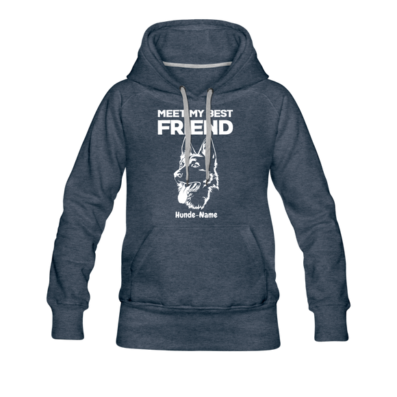 German Shepherd - Frauen Premium Hoodie - Jeansblau