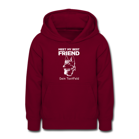 German Shepherd - Teenager Hoodie - Bordeaux