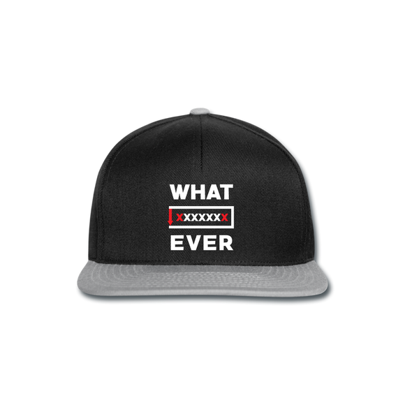 WhatEver - Snapback Cap - Schwarz/Grau