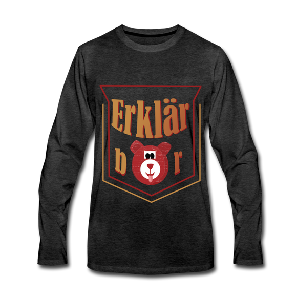 Erklärbär - Männer Premium Langarmshirt - Anthrazit