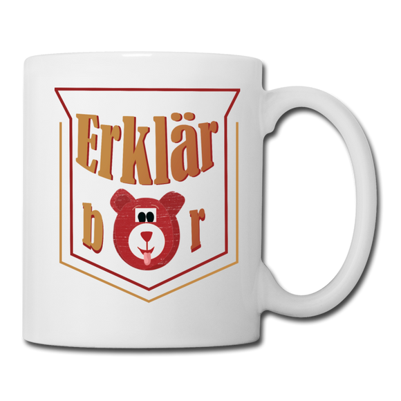 Erklärbär - Tasse - Weiß