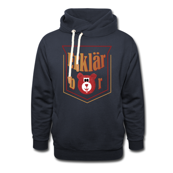 Erklärbär - Frauen Schalkragen Hoodie - Navy