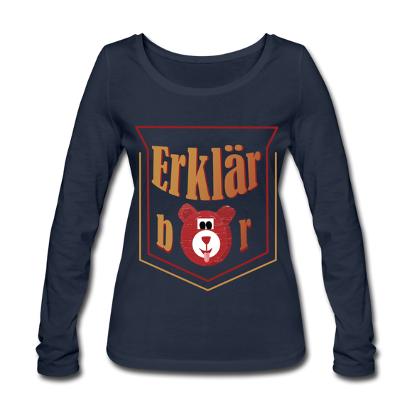 Erklärbär - Frauen Bio-Langarmshirt von Stanley & Stella - Navy