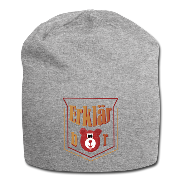 Erklärbär - Jersey-Beanie - Grau meliert