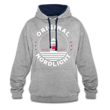 Nordlicht - Männer Kontrast-Hoodie - Grau meliert/Navy