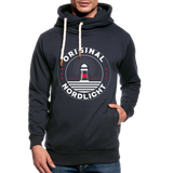 Nordlicht - Männer Schalkragen Hoodie - Navy