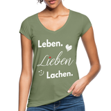 3L - Frauen Vintage T-Shirt - Oliv