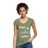 3L - Frauen Vintage T-Shirt - Oliv