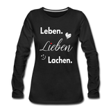 3L - Frauen Premium Langarmshirt - Schwarz