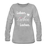 3L - Frauen Premium Langarmshirt - Grau meliert