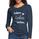 3L - Frauen Premium Langarmshirt - Navy