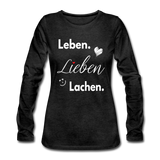 3L - Frauen Premium Langarmshirt - Anthrazit