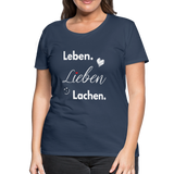 3L - Frauen Premium T-Shirt - Navy