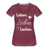 3L - Frauen Premium T-Shirt - Bordeauxrot meliert