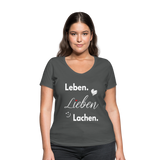 3L - Frauen Bio-T-Shirt mit V-Ausschnitt von Stanley & Stella - Anthrazit