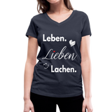 3L - Frauen Bio-T-Shirt mit V-Ausschnitt von Stanley & Stella - Navy