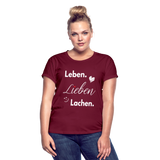 3L - Frauen Oversize T-Shirt - Bordeaux