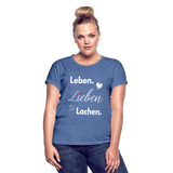 3L - Frauen Oversize T-Shirt - Denim meliert