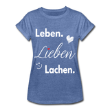 3L - Frauen Oversize T-Shirt - Denim meliert