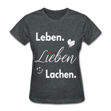 3L - Frauen Gildan Heavy T-Shirt - Dunkelgrau meliert