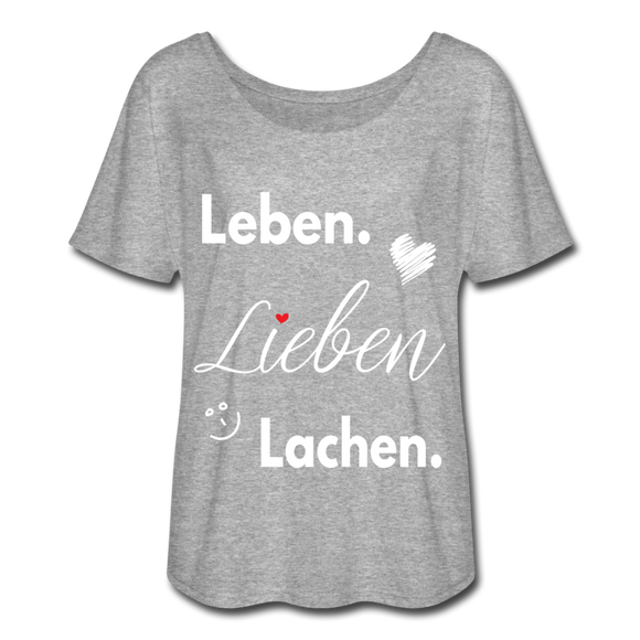 3L - Frauen T-Shirt mit Fledermausärmeln von Bella + Canvas - Grau meliert