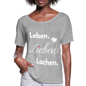 3L - Frauen T-Shirt mit Fledermausärmeln von Bella + Canvas - Grau meliert