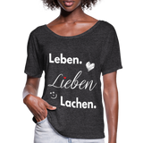 3L - Frauen T-Shirt mit Fledermausärmeln von Bella + Canvas - Anthrazit