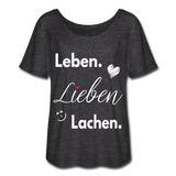 3L - Frauen T-Shirt mit Fledermausärmeln von Bella + Canvas - Anthrazit