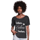 3L - Frauen T-Shirt mit Fledermausärmeln von Bella + Canvas - Anthrazit