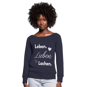 3L - Frauen Pullover mit U-Boot-Ausschnitt von Bella - Navy meliert