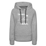 3L - Frauen Premium Hoodie - Grau meliert