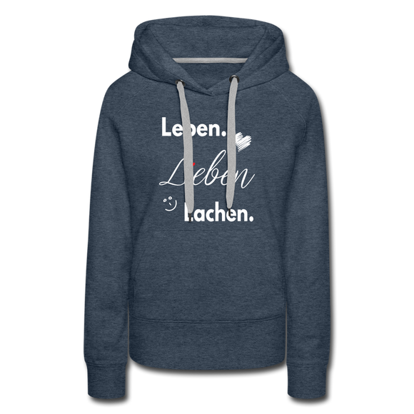 3L - Frauen Premium Hoodie - Jeansblau