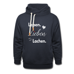 3L - Frauen Schalkragen Hoodie - Navy