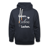 3L - Frauen Schalkragen Hoodie - Navy