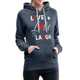 3L - Frauen Premium Hoodie - Jeansblau