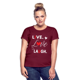 3L - Frauen Oversize T-Shirt - Bordeaux