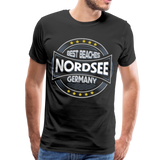 Nordsee Beaches - Männer Premium T-Shirt - Schwarz