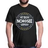 Nordsee Beaches - Männer Premium T-Shirt - Schwarz