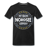 Nordsee Beaches - Männer Premium T-Shirt - Schwarz