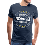 Nordsee Beaches - Männer Premium T-Shirt - Navy