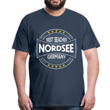 Nordsee Beaches - Männer Premium T-Shirt - Navy