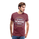 Nordsee Beaches - Männer Premium T-Shirt - Bordeauxrot meliert