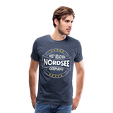 Nordsee Beaches - Männer Premium T-Shirt - Blau meliert